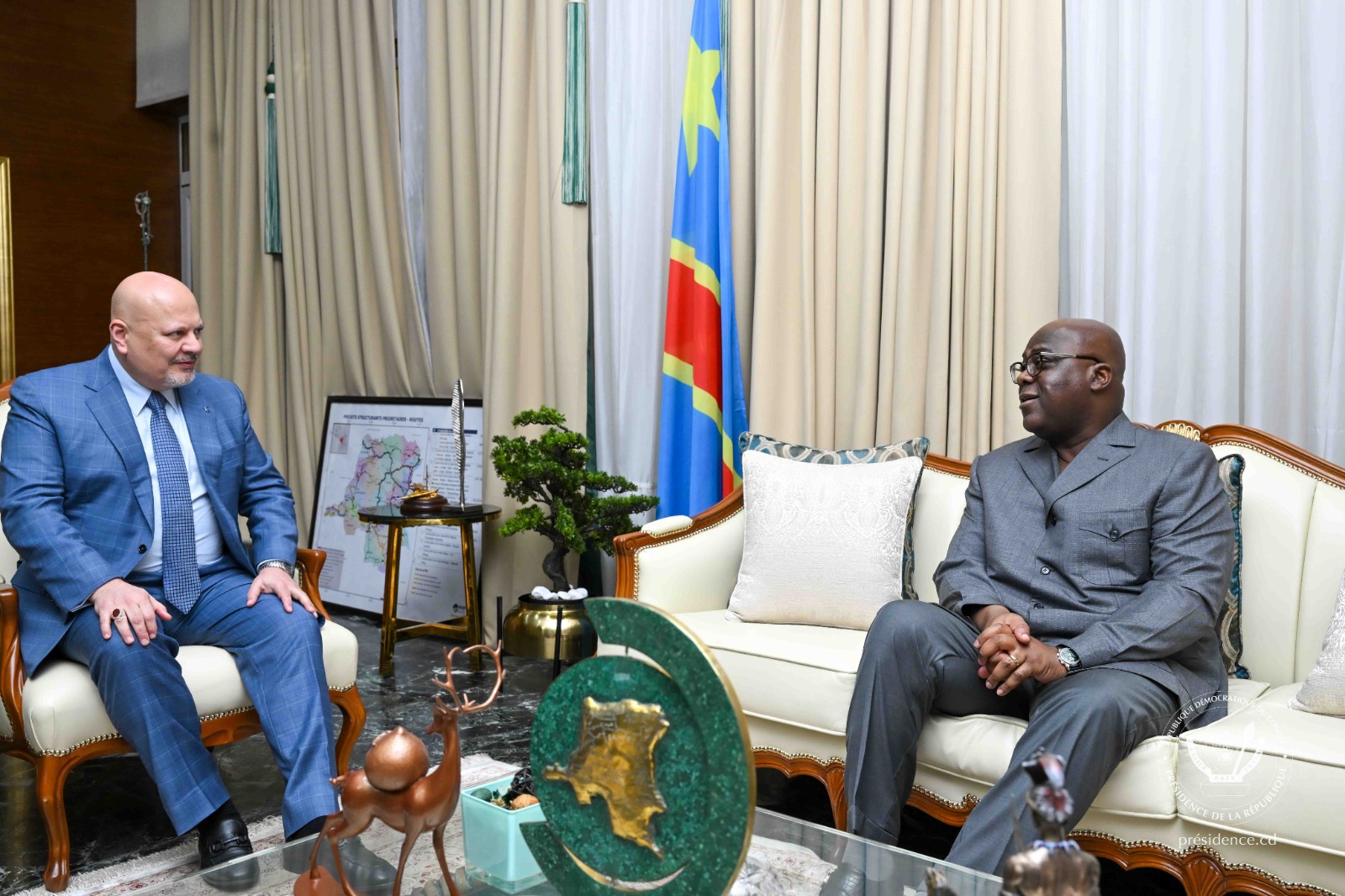 Situation sécuritaire en RDC : Félix Tshisekedi a échangé avec le procureur de la CPI en visite à Kinshasa