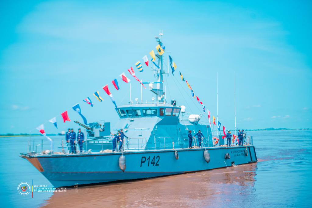 La RDC accueille son tout premier patrouilleur haute mer : un navire de guerre pour assurer la sécurité en mer